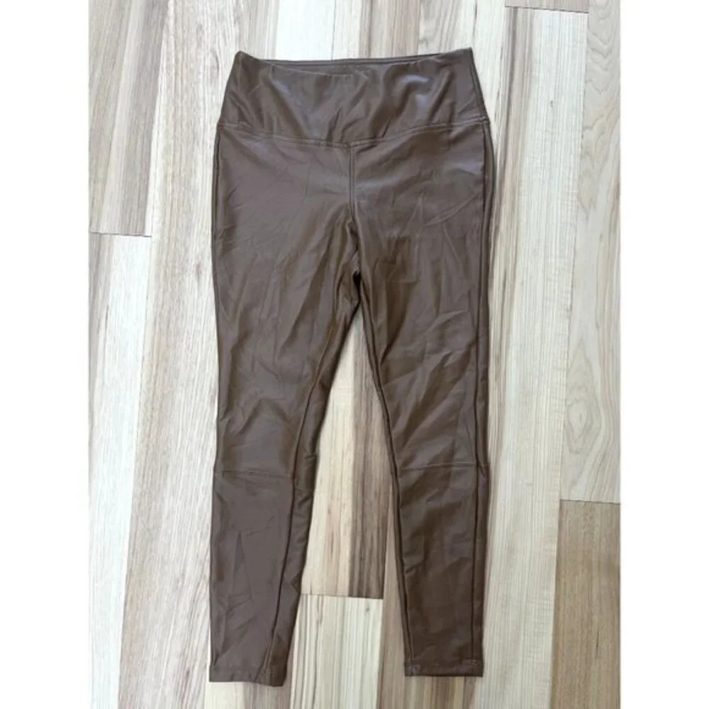 A New Day Vegan Leather Leggings S Brown